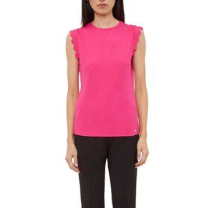 Ted Baker Scallop detail fitted T-shirt (ELLIAH)